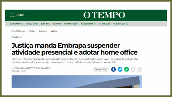 Justiça manda Embrapa suspender atividade presencial e adotar home office