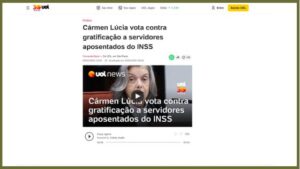 Cármen Lúcia vota contra gratificação a servidores aposentados do INSS